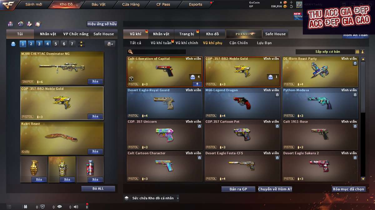 shop acc cf uy tin gia re